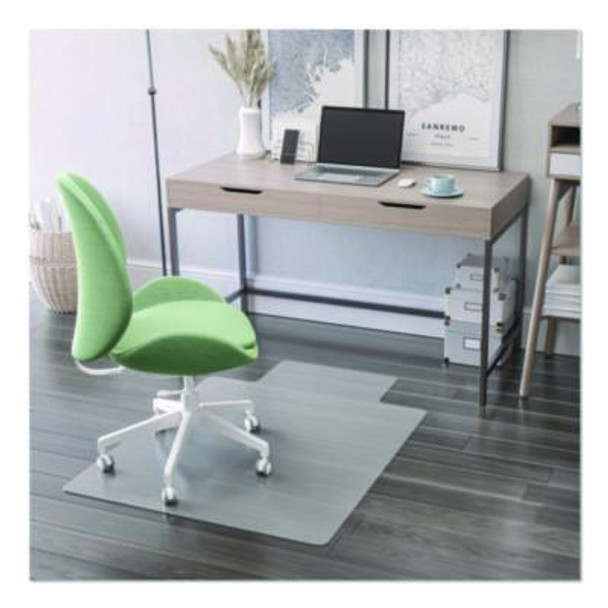 Economat Antimicrobial Chair Mat For Hard Floors, Rectangular With Lip, Straight Edges, 36" x 48", Clear