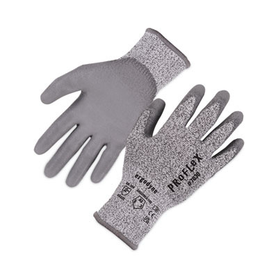 Proflex 7030 Ansi A3 Pu Coated Cr Gloves, En388: 4X42C, 9" Long, Xx-Large, Gray, 12 Pairs