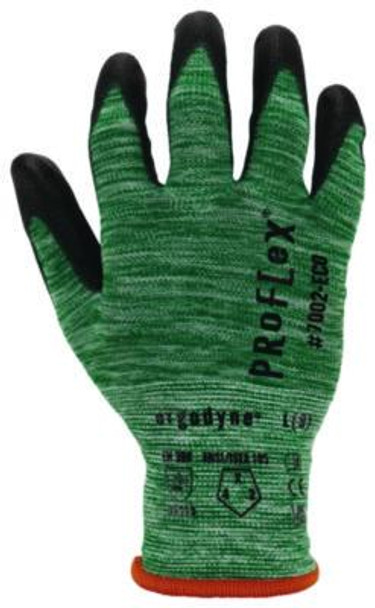 Proflex 7002-Eco Recycled Pu Coated Gloves, En388: 3131, 8.5" Long, Xx-Large, Green, Pair