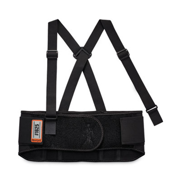 Proflex 1625 Elastic Back Support Brace, 3X-Large, 46" To 52" Waist, Black