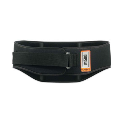 Proflex 1500 Weight Lifters Style Back Support Belt, Large, 34" To 38" Waist, Black