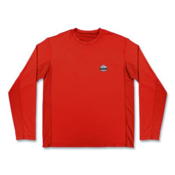 Chill-Its 6689 Cooling Long Sleeve Sun Shirt With Uv Protection, Large, Orange