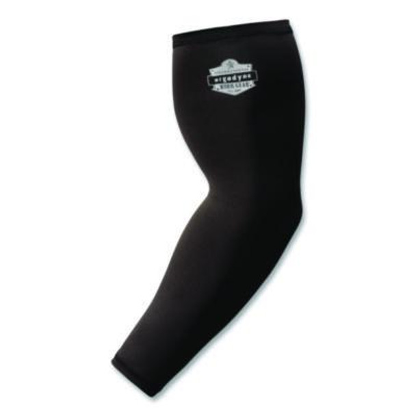 Chill-Its 6691 Cooling Arm Sleeves With Box-Handling Grip, Polyester/Spandex, X-Large, Black, Pair