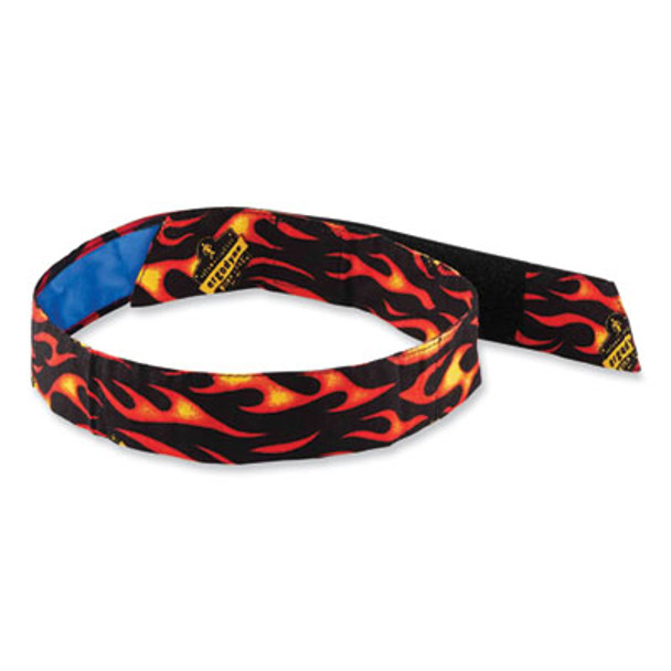 Chill-Its 6705Ct Cooling Pva Hook And Loop Bandana Headband, One Size Fits Most, Flames