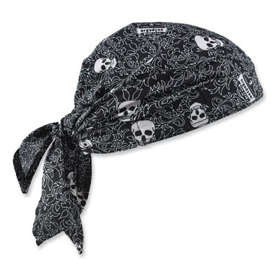 Chill-Its 6710Ct Cooling Pva Tie Bandana Triangle Hat, One Size Fits Most, Skulls