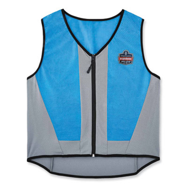 Chill-Its 6667 Wet Evaporative Pva Cooling Vest With Zipper, Pva, Medium, Blue