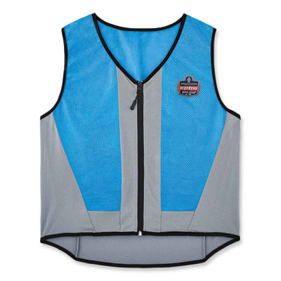 Chill-Its 6667 Wet Evaporative Pva Cooling Vest With Zipper, Pva, Medium, Blue