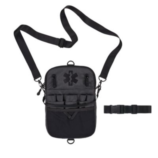 Arsenal 5717 Convertible Nurse Belt Bag, 10 Compartments, 7 x 10, Nylon, Black