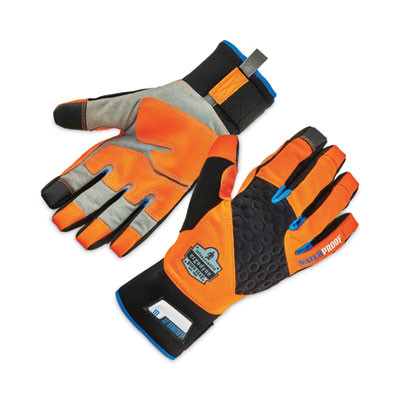 Proflex 818Wp Thermal Wp Gloves With Tena-Grip, En388: 3423X, 9" Long, Large, Orange, Pair