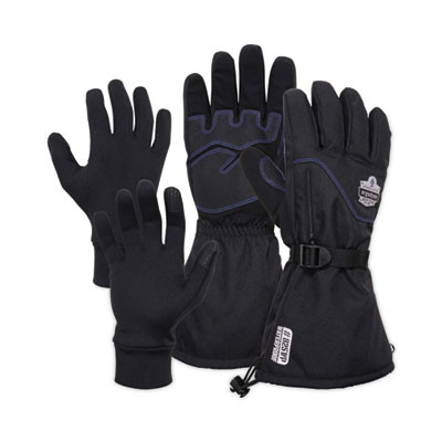Proflex 825Wp Thermal Waterproof Winter Work Gloves, Xx-Large, Black, Pair