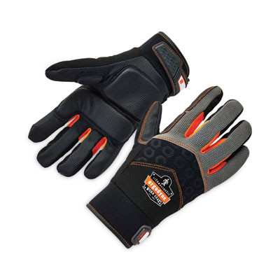 Proflex 9001 Full-Finger Impact Gloves, En388: 1121X, Medium, Black, Pair