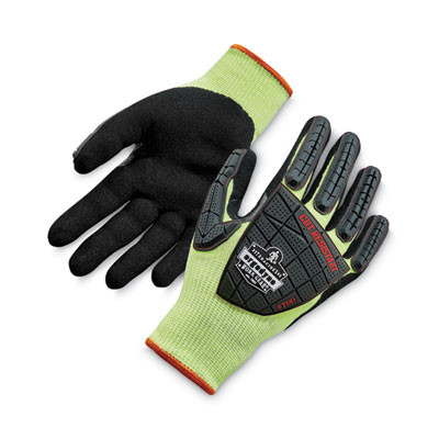 Proflex 7141 Ansi A4 Dir Nitrile-Coated Cr Gloves, En388: 4X42Dp, 9" Long, X-Large, Lime, 72 Pairs/Carton
