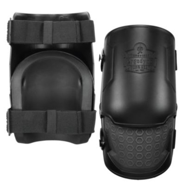 Proflex 360 Hard Shell Hinged Knee Pads w/Non-Marring Cap, Buckle, One Size Fits Most, Black, Pair