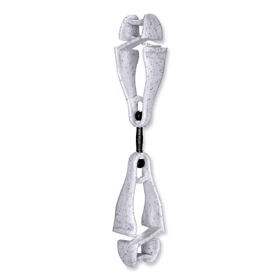 Squids 3420 Dual Clip Swivel Glove Clip Holder, 1 x 0.6 x 5.5, Acetal Copolymer, Granite, 100/Pack