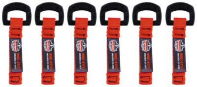 Squids 3707 Web Tool Tether Attachment w/ Non-Conductive D-Ring Tool Tails, 2 Lb Max Working Capacity, 3.5", Orange, 6/Pack