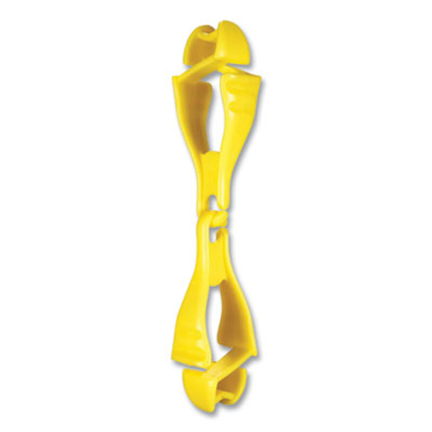 Squids 3400 Glove Clip Holder With Dual Clips, 1 x 1 x 6.5, Acetal Copolymer, Lime, 100/Carton