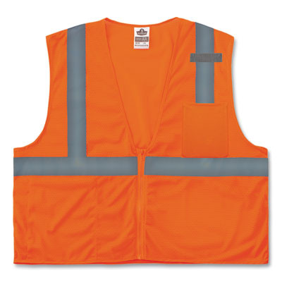 Glowear 8210Z Class 2 Economy Mesh Vest, Polyester, Orange, X-Small