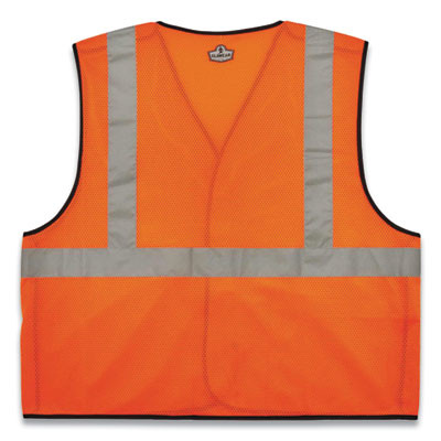 Glowear 8216Ba Class 2 Breakaway Mesh Id Holder Vest, Polyester, Small/Medium, Orange