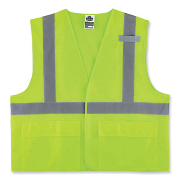 Glowear 8220Hl Class 2 Standard Mesh Hook And Loop Vest, Polyester, 2X-Large/3X-Large, Lime