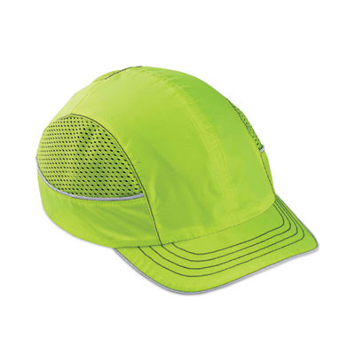 Skullerz 8950 Bump Cap, Short Front Brim, Xxx-Small To Large (Up To 7.5), 0.01" Insert, Lime