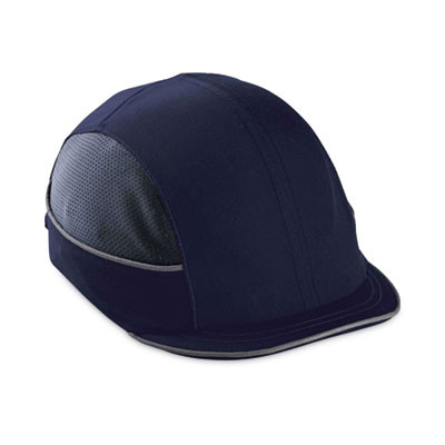 Skullerz 8950 Bump Cap, Micro Front Brim, Xxx-Small To Large (Up To 7.5), 0.01" Insert, Navy