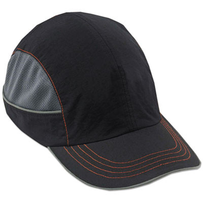Skullerz 8950 Bump Cap, Long Front Brim, Xxx-Small To Large (Up To 7.5), 0.01" Insert, Black