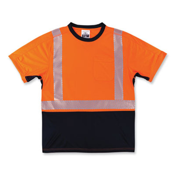 Glowear 8283Bk Class 2 Lightweight Performance Hi-Vis T-Shirt, Polyester, 5X-Large, Orange