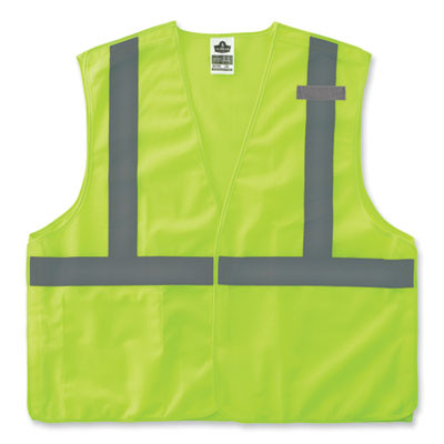 Glowear 8215Ba-S Single Size Class 2 Economy Breakaway Mesh Vest, Polyester, X-Small, Lime