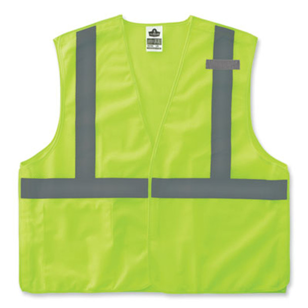 Glowear 8215Ba-S Single Size Class 2 Economy Breakaway Mesh Vest, Polyester, X-Large, Lime