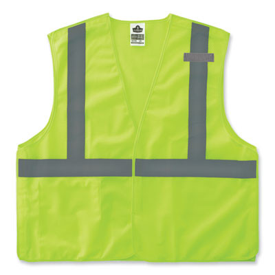 Glowear 8215Ba-S Single Size Class 2 Economy Breakaway Mesh Vest, Polyester, 4X-Large, Lime