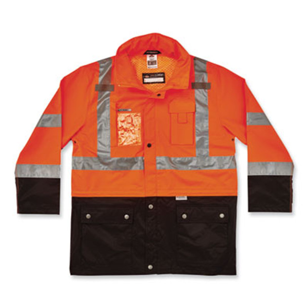 Glowear 8386 Class 3 Hi-Vis Outer Shell Jacket, Polyester, 3X-Large, Orange