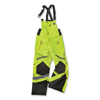 Glowear 8928 Class E Hi-Vis Insulated Bibs, 5X-Large, Lime