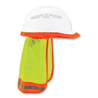 Glowear 8005 Hi-Vis Hard Hat Neck Shade, 20 x 12.5, Lime