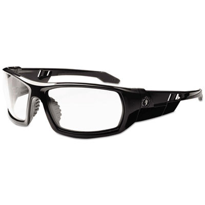 Skullerz Odin Safety Glasses, Black Full Frame, Clear Dual Lens