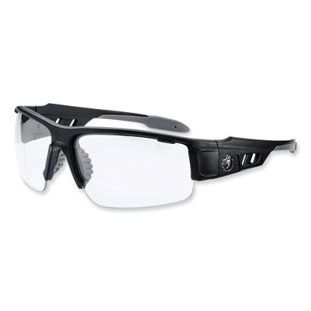 Skullerz Dagr Safety Glasses, Matte Black Nylon Impact Frame, Clear Polycarbonate Lens