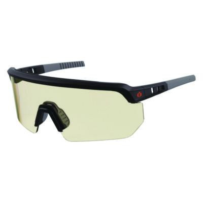 Skullerz Aegir Anti-Scratch Enhanced Anti-Fog Safety Glasses, Matte Black Half Frame, Clear Single I/O Lens