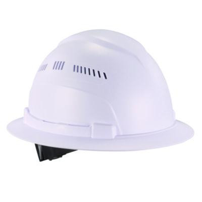 Skullerz 8968 Class C Lightweight Full Brim Hard Hat With Adjustable Venting, 6-Point Ratchet, One Size Fits Most, White