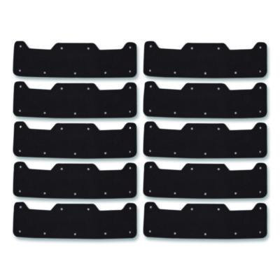 Skullerz 8953 Hard Shell Bump Cap Sweatband Replacement, Black, 10/Pack