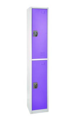Steel Storage Locker, 2 Compartment, 12 x 12 x 72, Purple