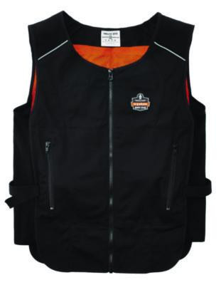 Chill-Its 6255 Lightweight Phase Change Cooling Vest, Cotton/Polyester, 2X-Large/3X-Large, Black