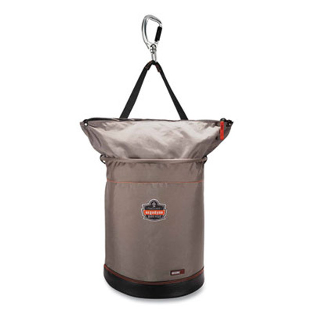 Arsenal 5976 Xl Hoist Bucket Tool Bag With Swiveling Carabiner And Zipper Top, 16 x 16 x 20, Gray