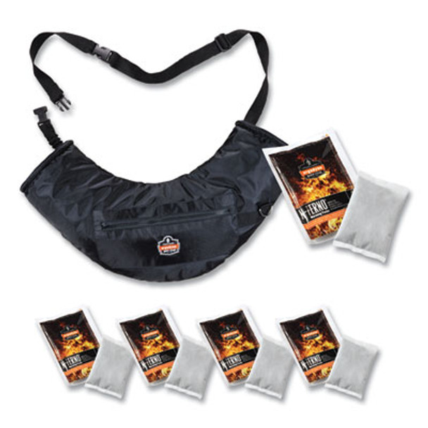 N-Ferno 6980 Winter Hand Warmer Muff Kit With 5 Hand Warmer Packets, Nylon/Fleece/Neoprene, One Size Fits Most, Black