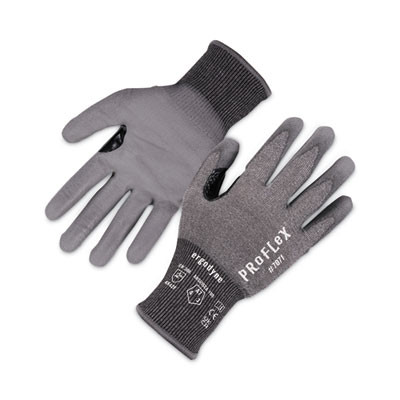 Proflex 7071 Ansi A7 Pu Coated Cr Gloves, En388: 4X42F, 9" Long, X-Large, Gray, Pair