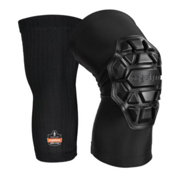 Proflex 550 Padded Knee Sleeves With 3-Layer Foam Cap, Slip-On, Medium/Large, Black, Pair