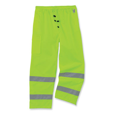 Glowear 8915 Class E Hi-Vis Rain Pants, 4X-Large, Lime
