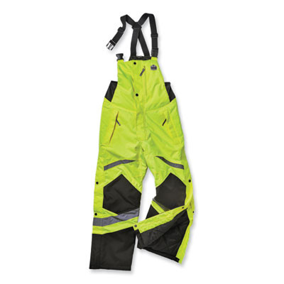 Glowear 8928 Class E Hi-Vis Insulated Bibs, Large, Lime