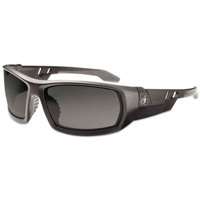 Skullerz Odin Safety Glasses, Matte Black Full Frame, Smoke Dual Lens