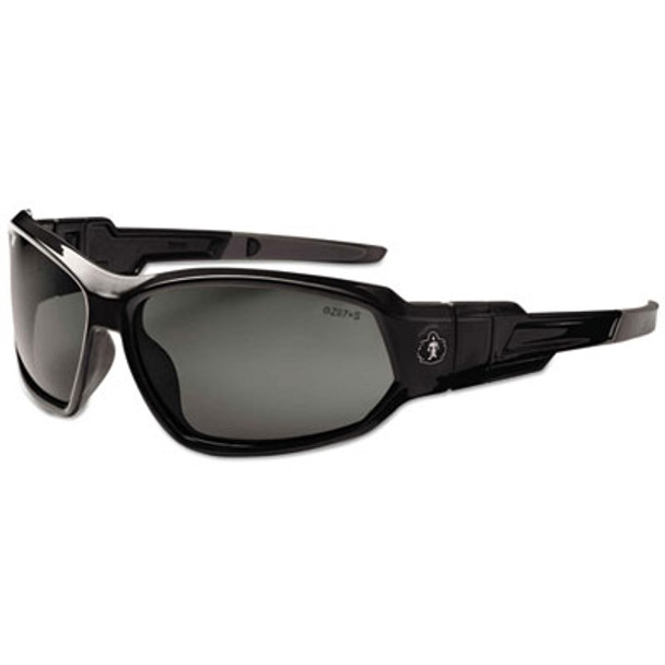 Skullerz Loki Safety Glasses/Goggles, Black Nylon Frame, Anti-Fog Smoke Polycarbonate Lens