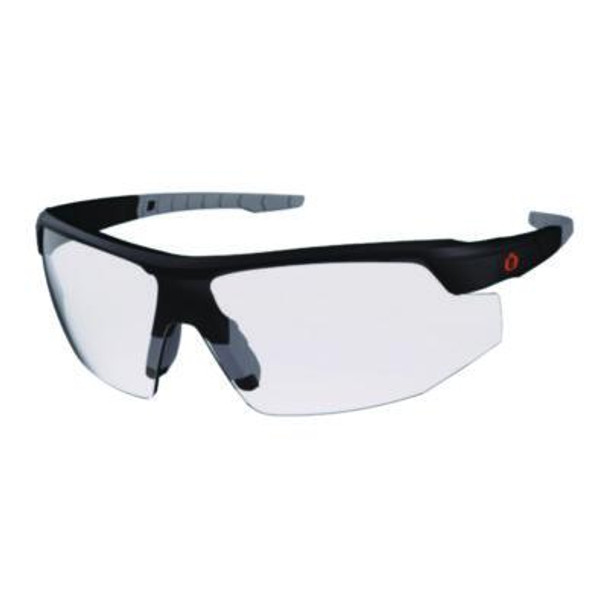 Skullerz Skoll Anti-Scratch/Anti-Fog Safety Glasses, Matte Black Nylon Impact Frame, Clear Polycarbonate Lens