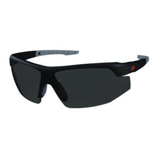 Skullerz Skoll Anti-Scratch/Anti-Fog Safety Glasses, Matte Black Nylon Impact Frame, Smoke Polycarbonate Lens